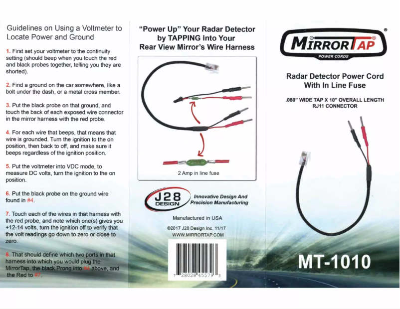 Imagen de la primera página del manual del dispositivo MT-1010