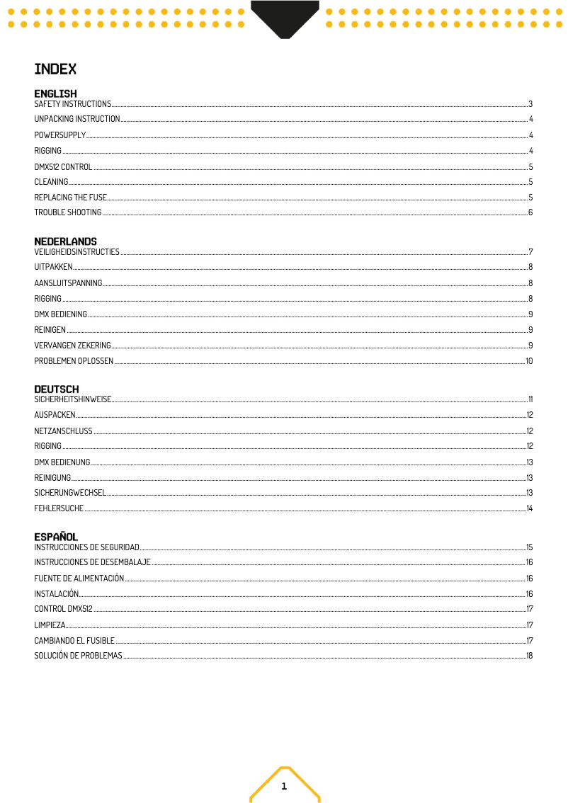 Página nº 1 - Manual de usuario BeamZ MHL36