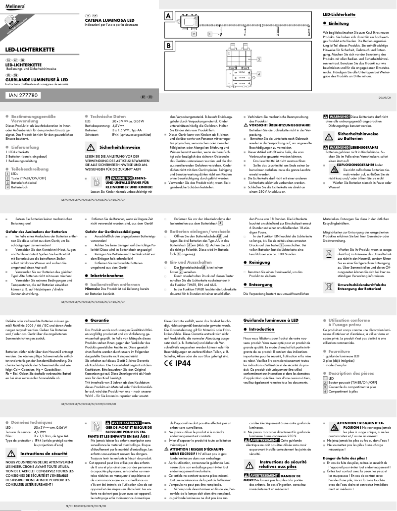 Página 1 del manual Manual de usuario Melinera IAN 277780