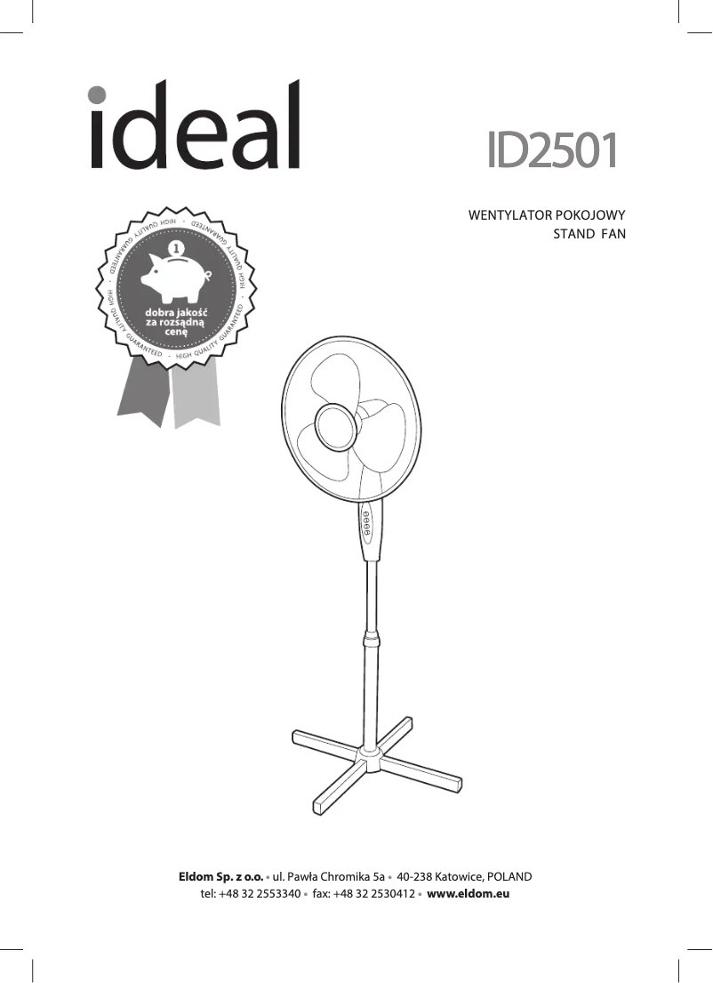 Página 1 del manual Manual de usuario Eldom IDEAL ID2501