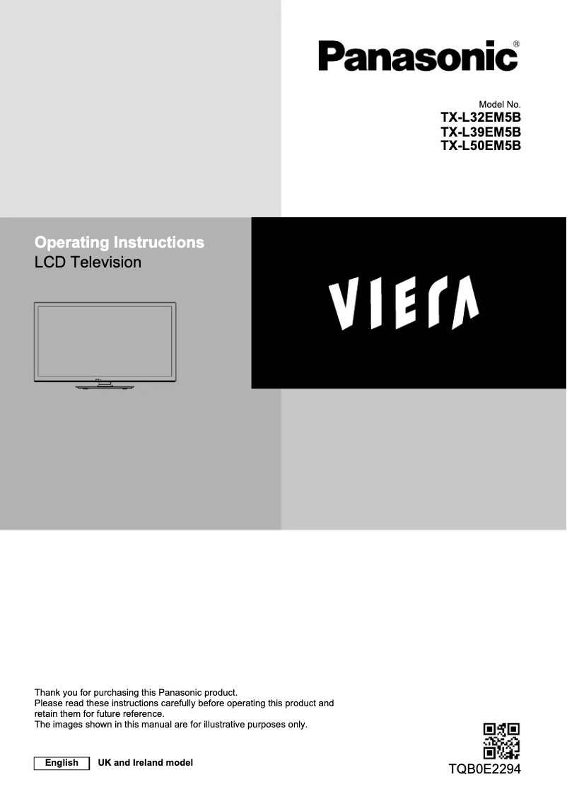 Página nº 1 - Manual de usuario Panasonic Viera TX-L50EM5