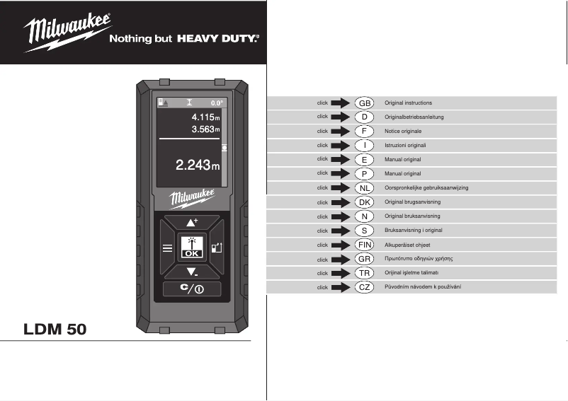 Imagen de la primera página del manual del dispositivo LDM 50