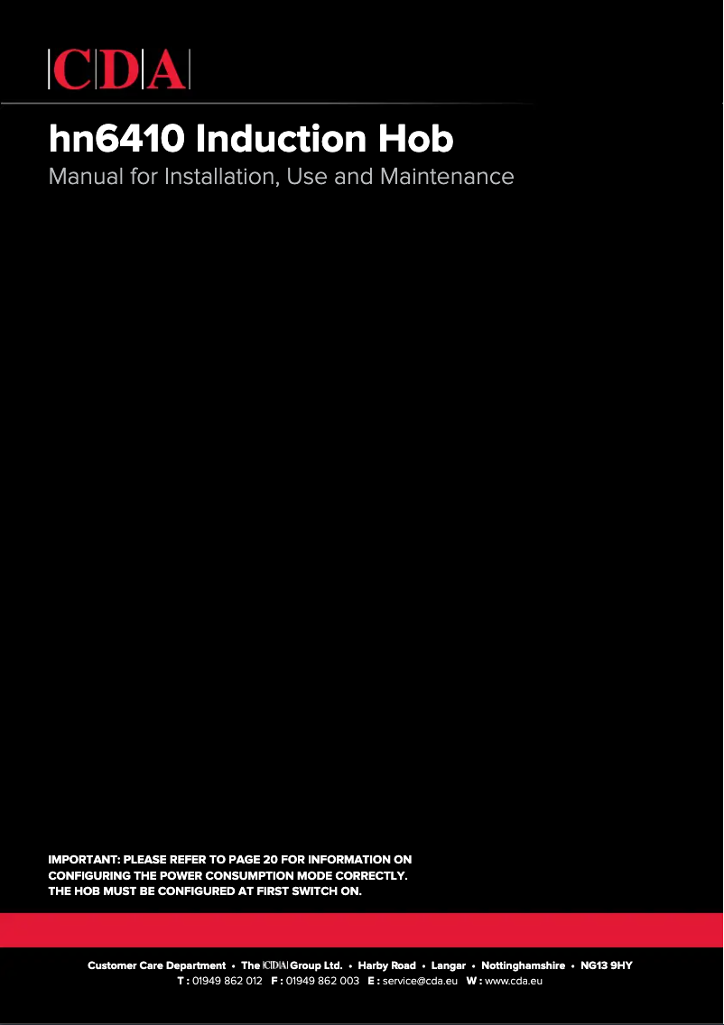 Página 1 del manual Manual de usuario CDA HN6410