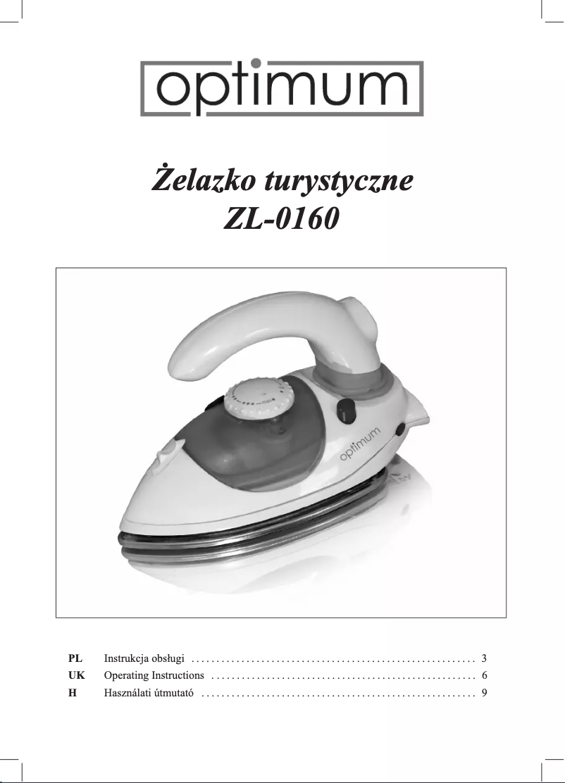 Página 1 del manual Manual de usuario Optimum ZL-0160