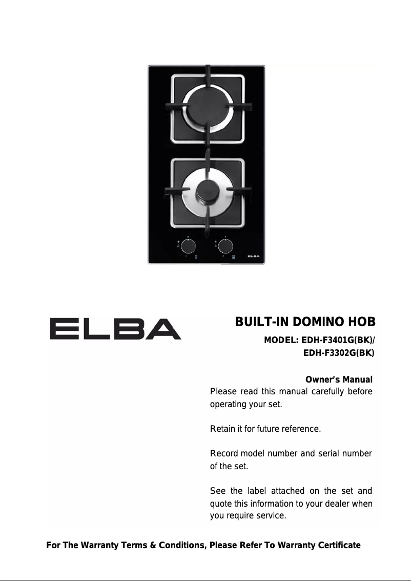 Página 1 del manual Manual de usuario Elba EDH-F3401G(BK)