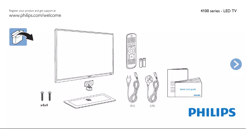 Página 1 del manual Guía de inicio rápido Philips 32PHH4109