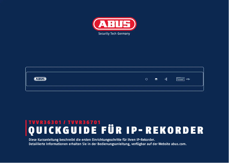 Página 1 del manual Manual de usuario Abus TVVR36301