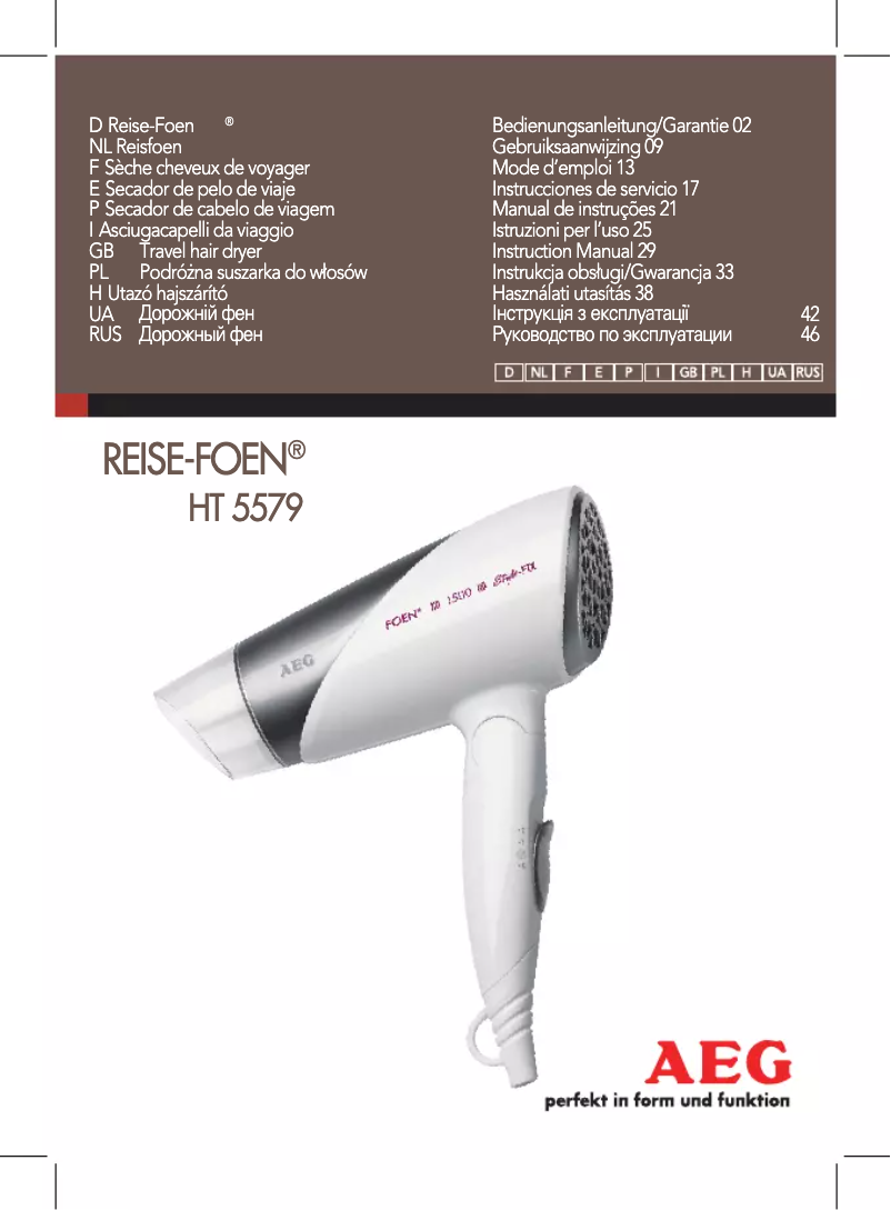 Imagen de la primera página del manual del dispositivo HT 5579