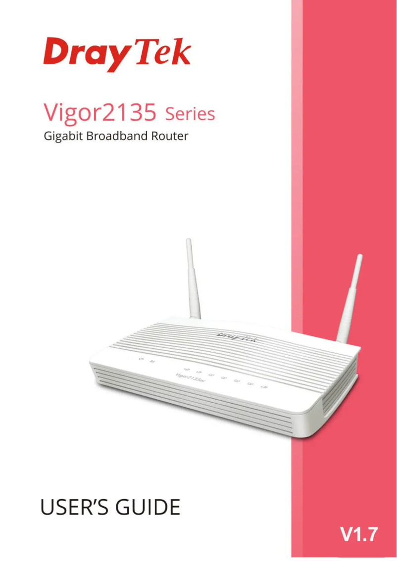 Página 1 del manual Manual de usuario Draytek Vigor 2135FVac