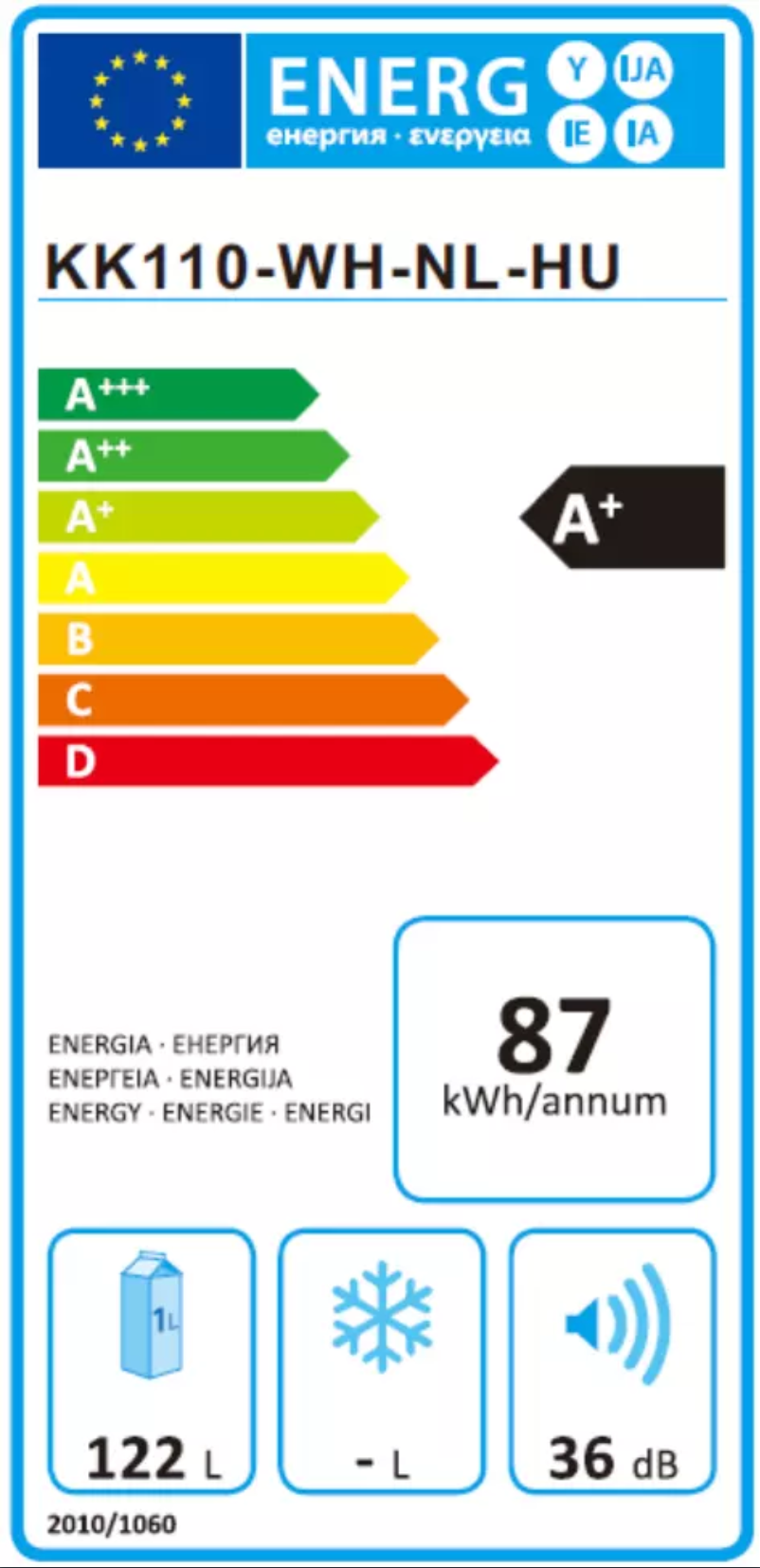 Imagen de la primera página del manual del dispositivo KK110-WH-NL-HU