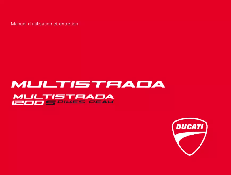Página 1 del manual Manual de usuario Ducati Multistrada 1200 Pikes Peak (2012)