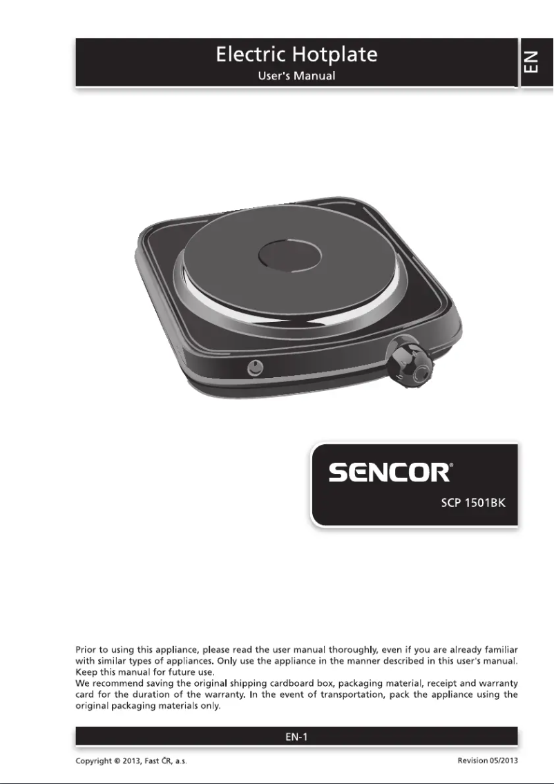 Página 1 del manual Manual de usuario Sencor SCP 1501BK