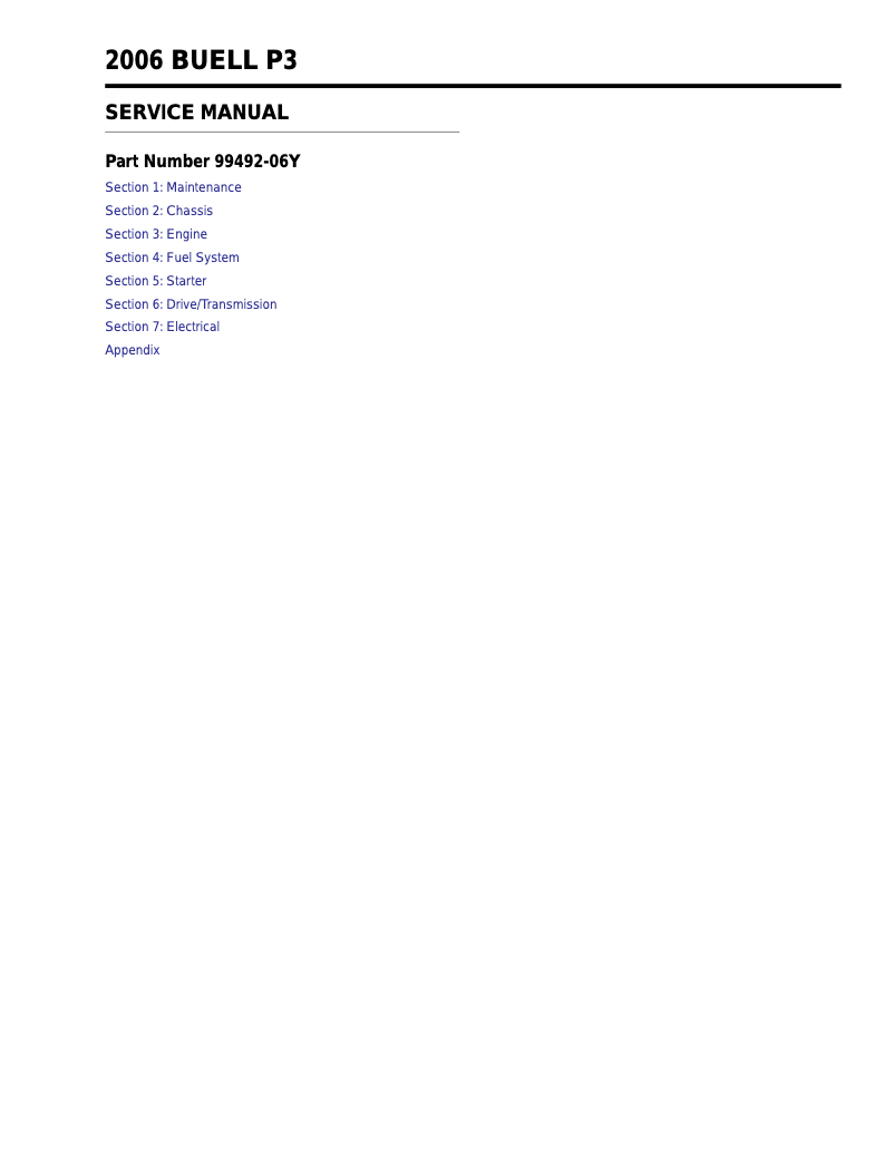 Página 1 del manual Manual de usuario Buell Blast (2006)