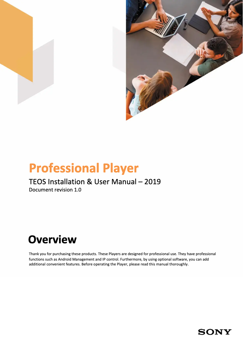 Página 1 del manual Manual de usuario Sony TEP-X96