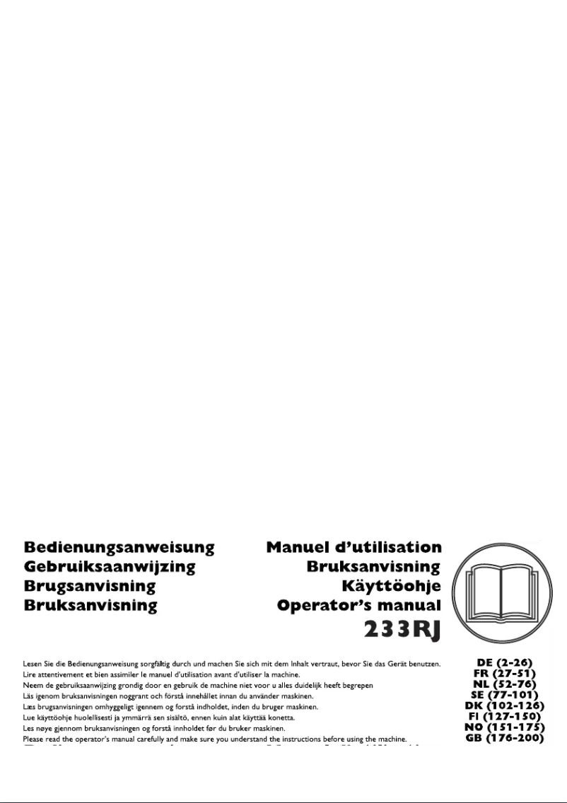 Imagen de la primera página del manual del dispositivo 233RJ