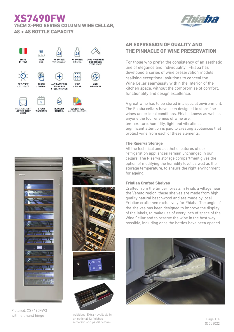 Imagen de la primera página del manual del dispositivo XS7490FW3A