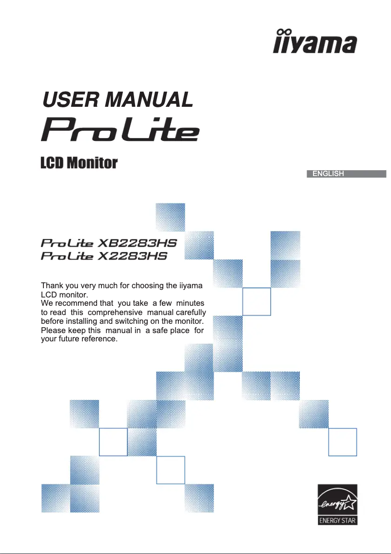 Imagen de la primera página del manual del dispositivo ProLite XB2283HS-B3