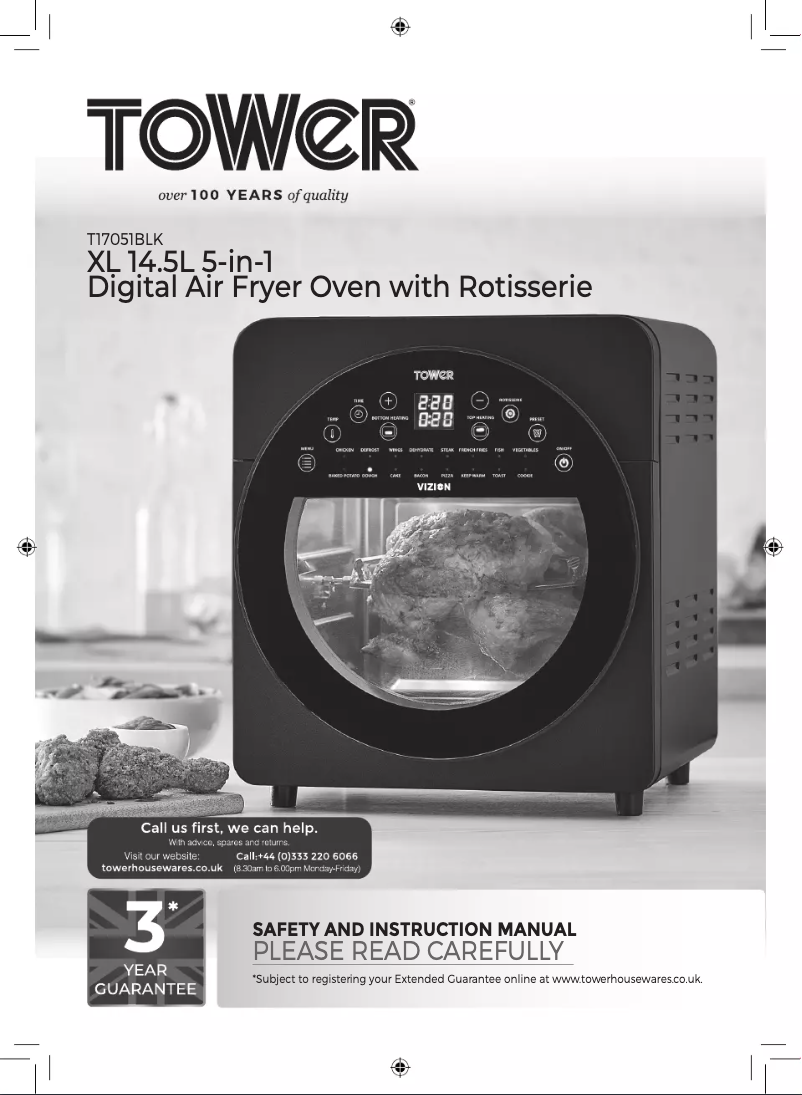 Imagen de la primera página del manual del dispositivo Vortx Vizion T17051BLK