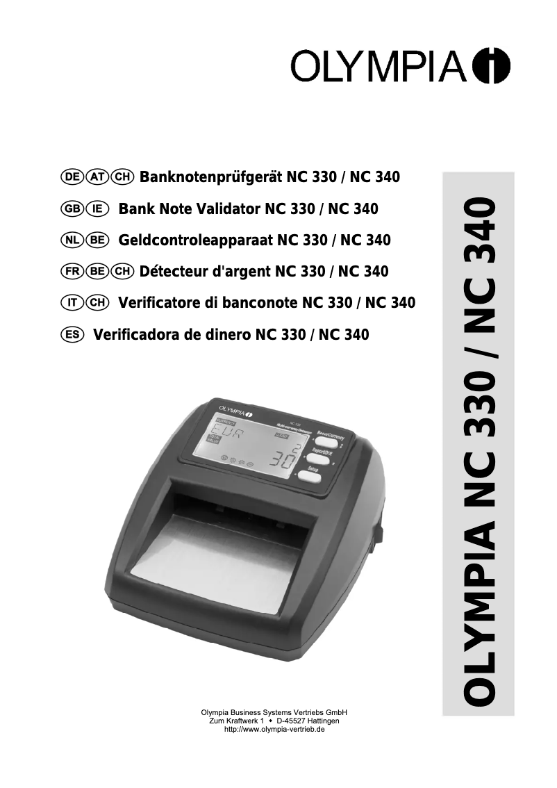 Página 1 del manual Manual de usuario Olympia NC 340