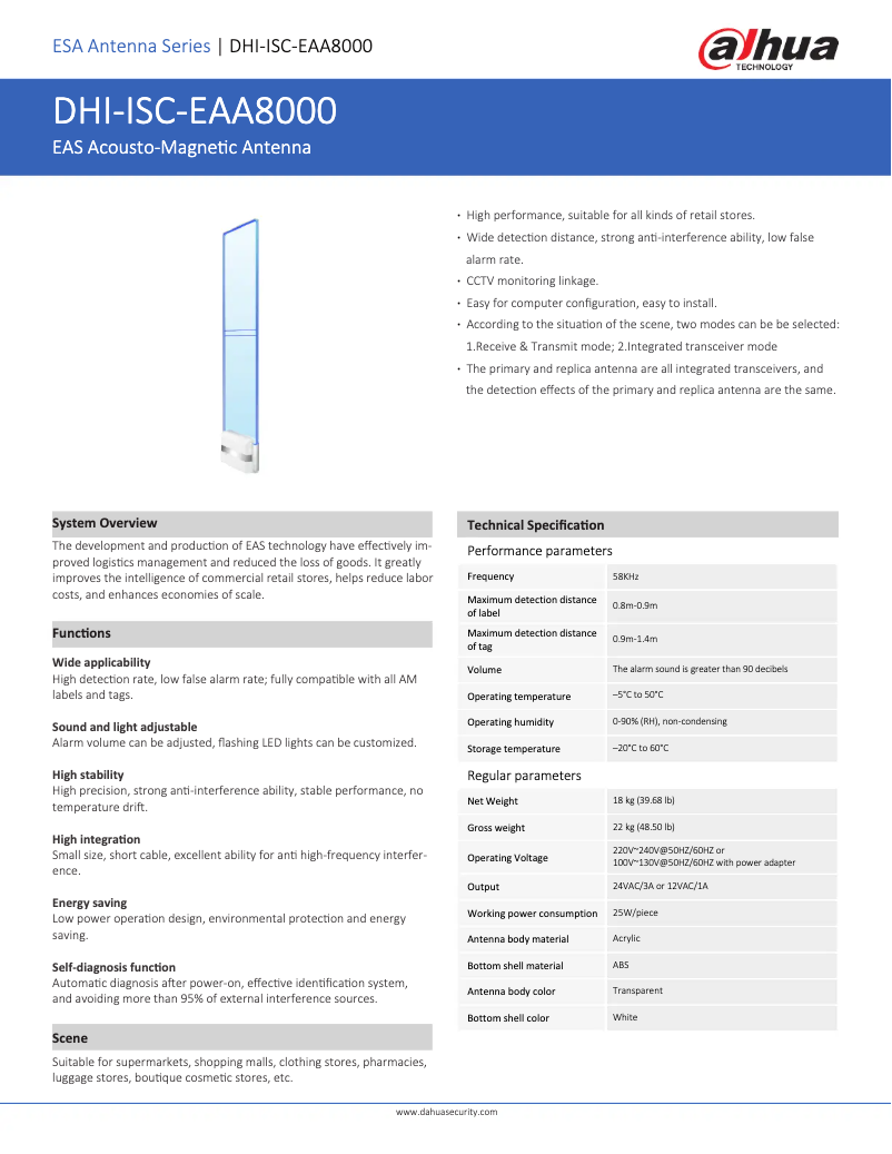 Imagen de la primera página del manual del dispositivo ISC-EAA8000-R