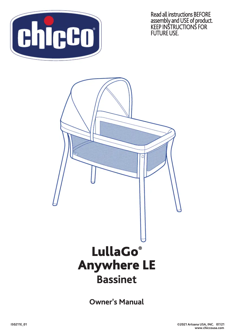 Imagen de la primera página del manual del dispositivo Lullago Anywhere LE