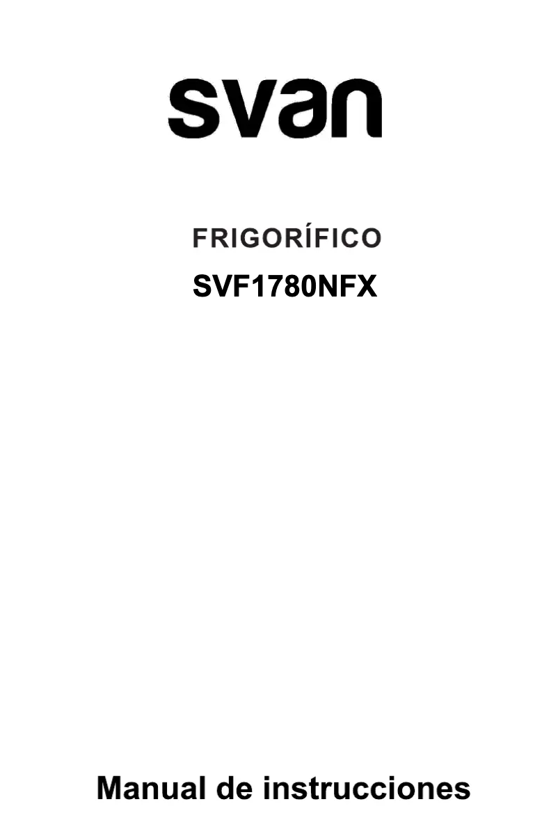 Página 1 del manual Manual de usuario SVAN SVF1780NFX