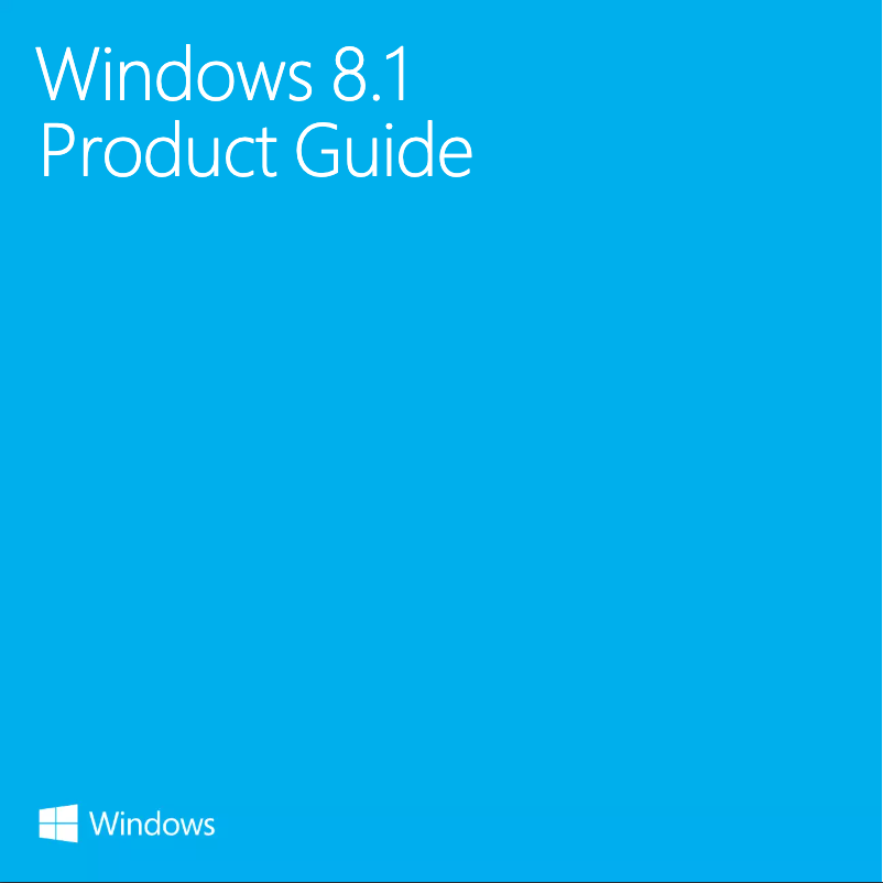 Imagen de la primera página del manual del dispositivo Windows 8.1