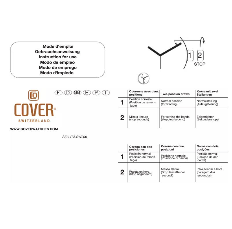 Imagen de la primera página del manual del dispositivo Concerta Open Heart Lady CoA9