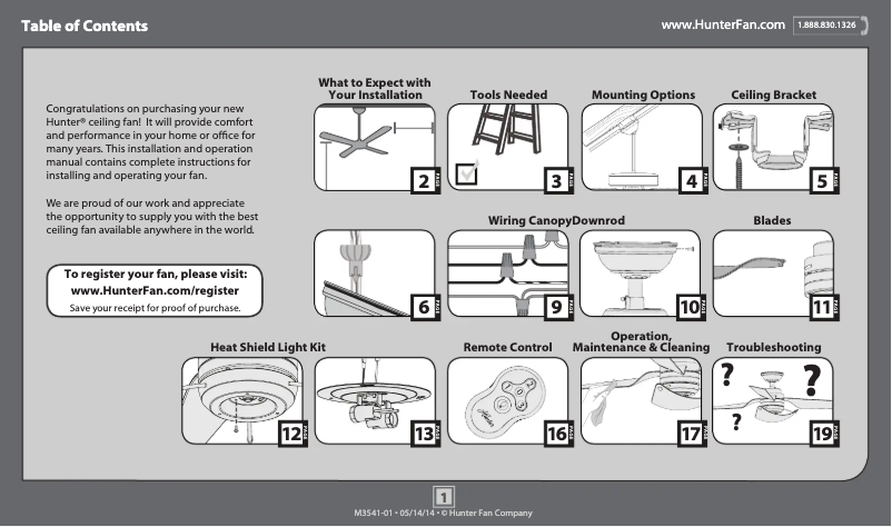 Página 1 del manual Manual de usuario Hunter Windspan