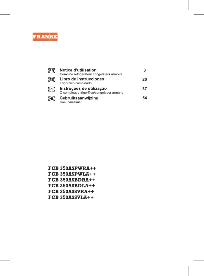Imagen de la primera página del manual del dispositivo FCB 3501 AS A++