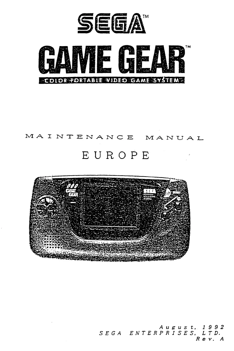 Página 1 del manual Manual de usuario Sega Game Gear