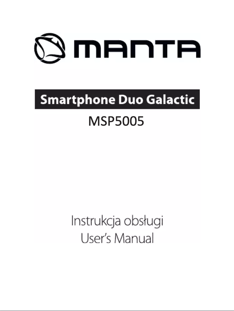 Página 1 del manual Manual de usuario Manta MSP5005