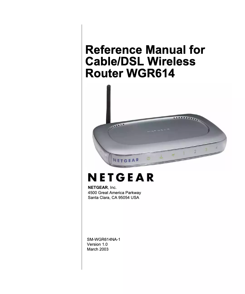 Página nº 1 - Manual de usuario Netgear WGR614