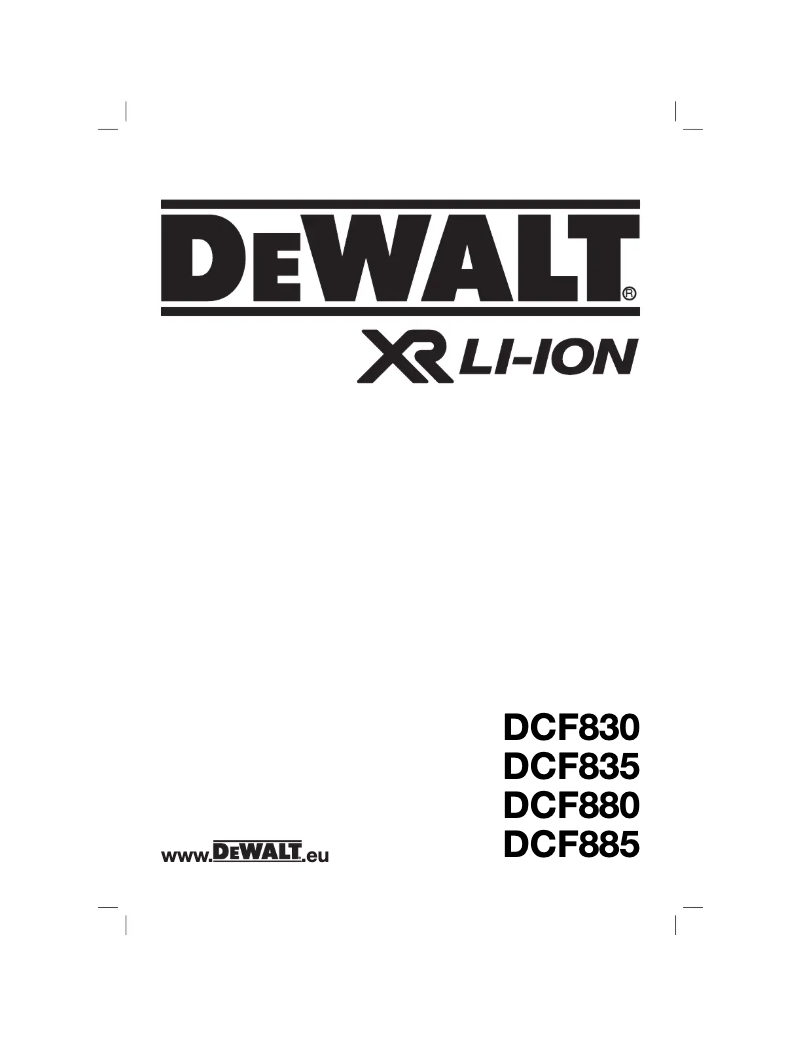 Página 1 del manual Manual de usuario DeWalt DCF835