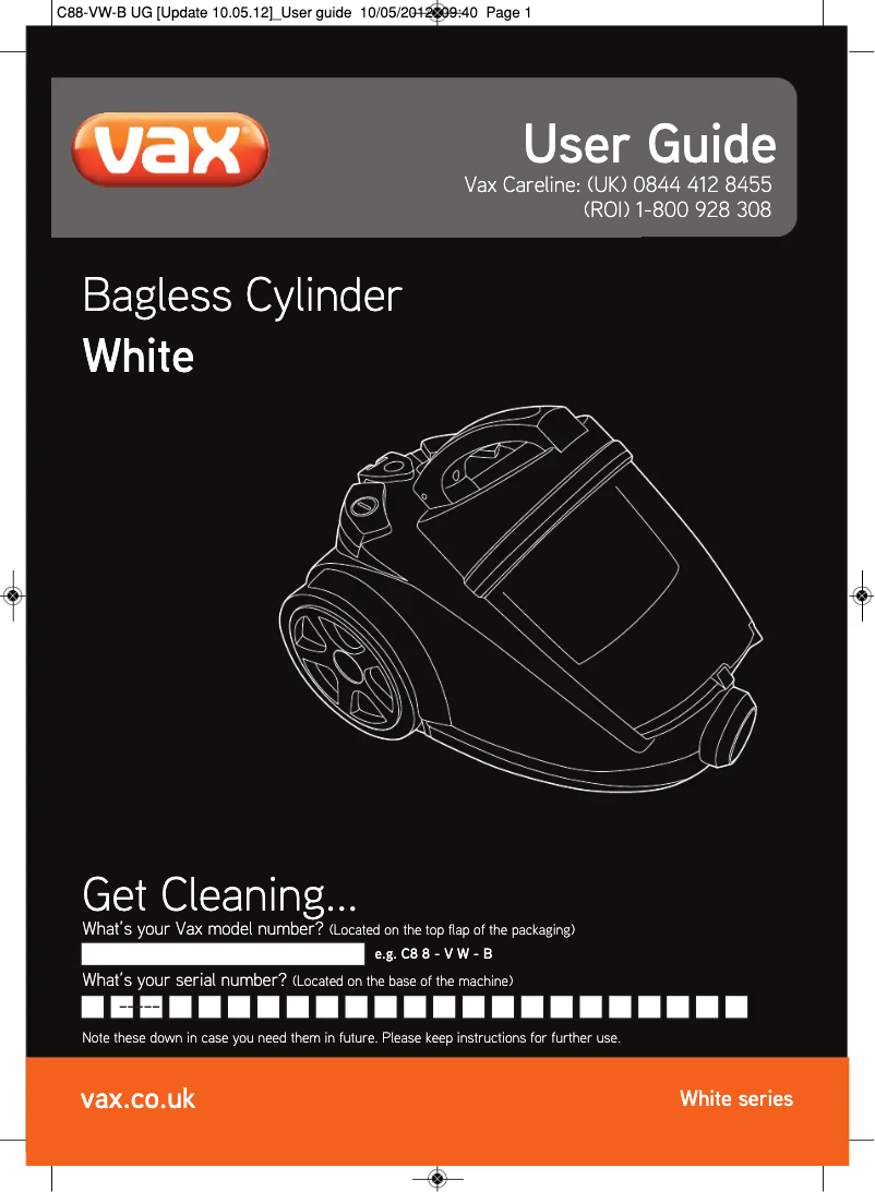 Imagen de la primera página del manual del dispositivo White