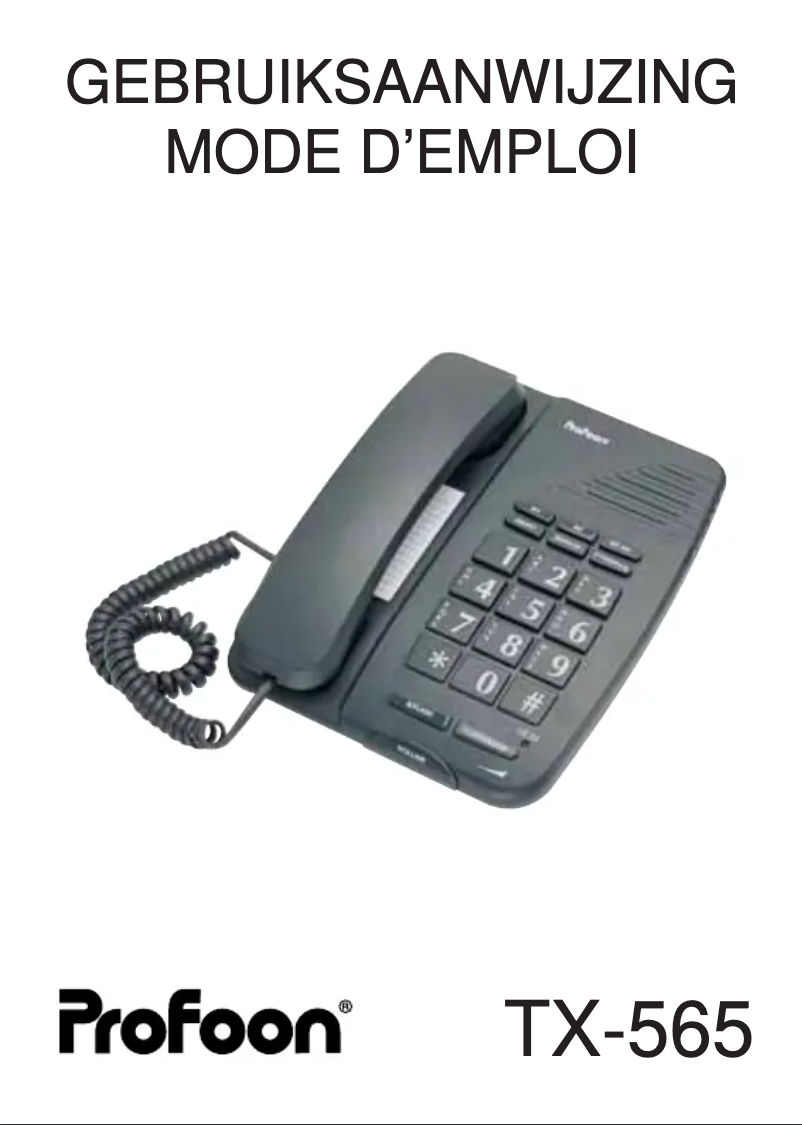 Imagen de la primera página del manual del dispositivo TX-565