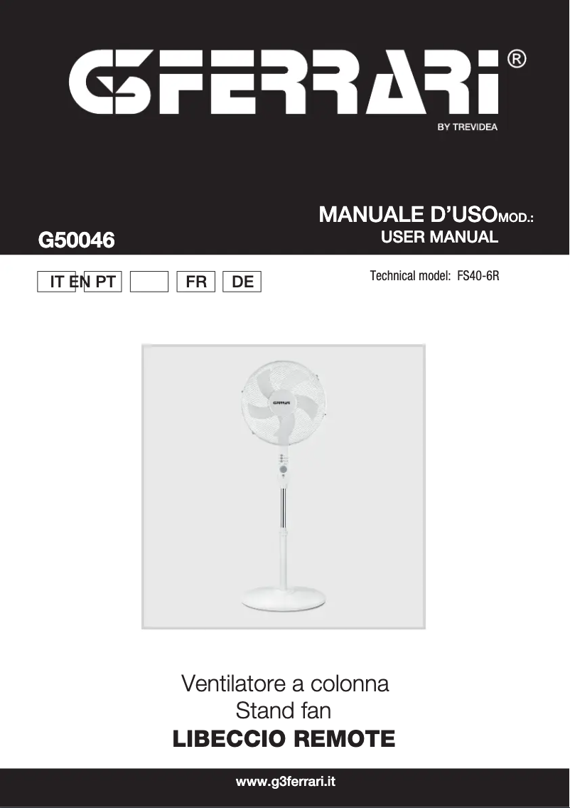 Imagen de la primera página del manual del dispositivo Libeccio Remote G50046