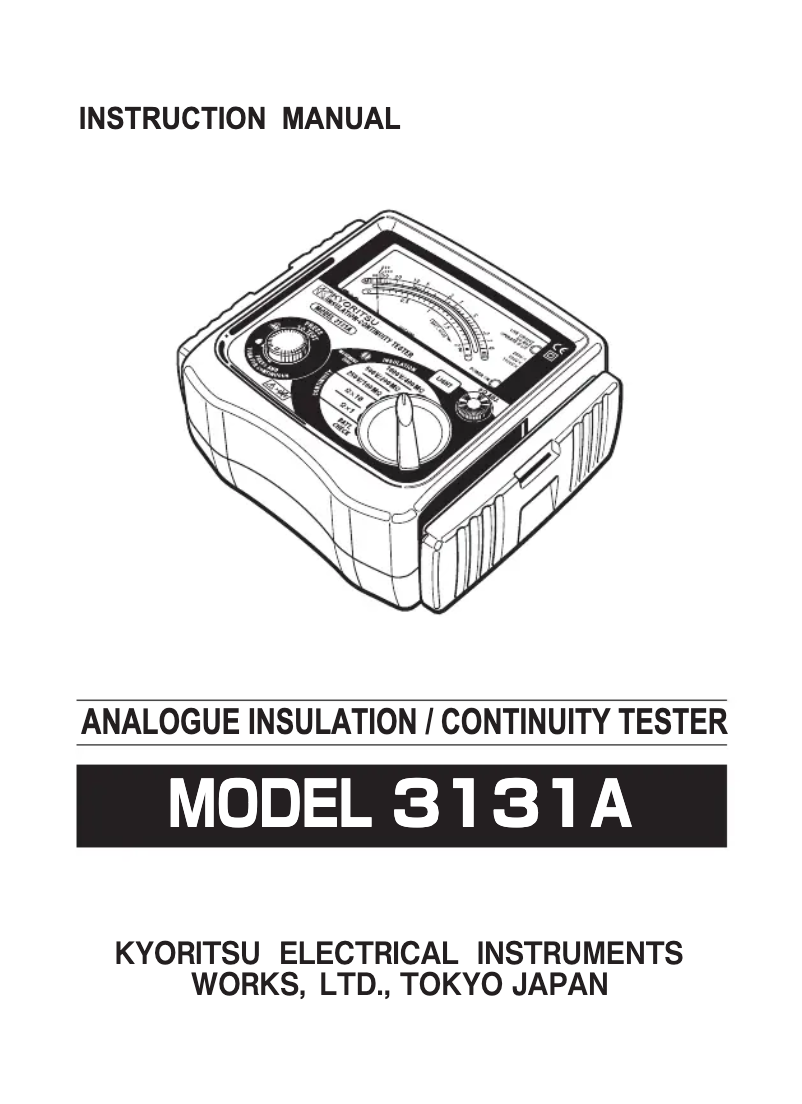 Página 1 del manual Manual de usuario Kyoritsu 3131A