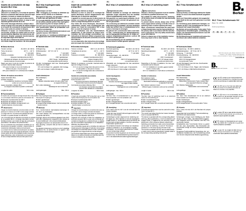 Imagen de la primera página del manual del dispositivo 2905