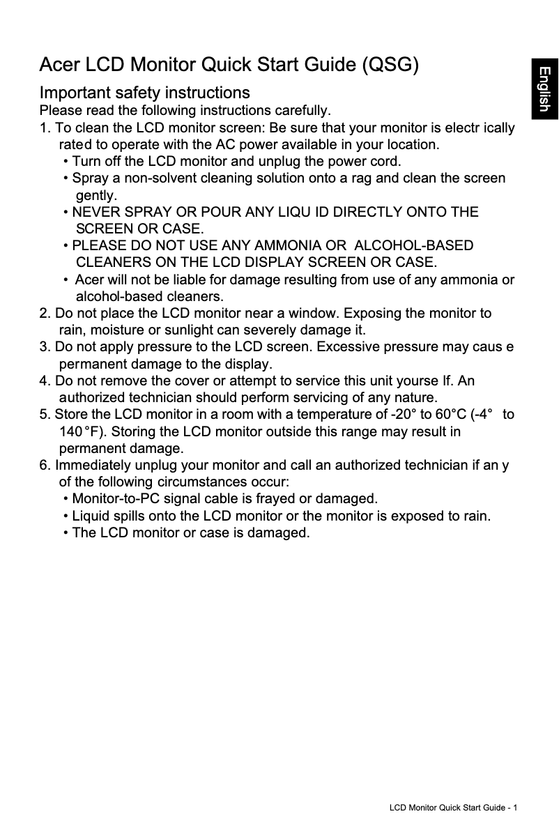 Imagen de la primera página del manual del dispositivo EI431CR