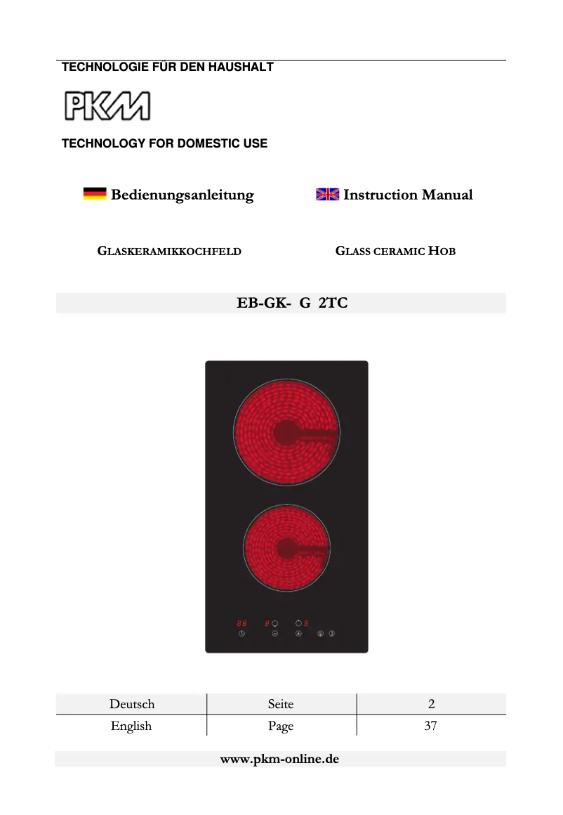 Imagen de la primera página del manual del dispositivo EB-GK-2TCG