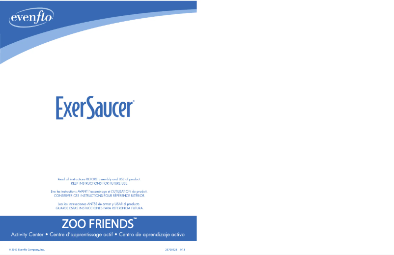 Página nº 1 - Manual de usuario Exersaucer Zoo Friends