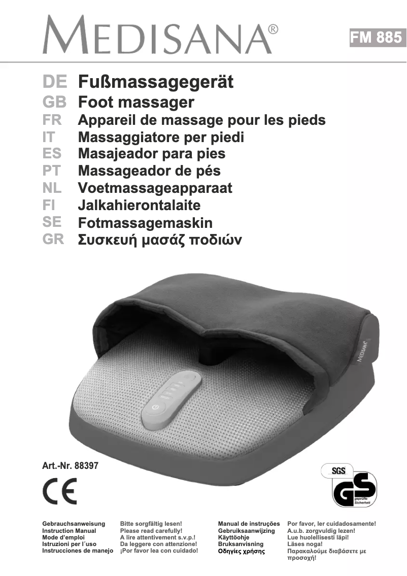 Imagen de la primera página del manual del dispositivo FM 885