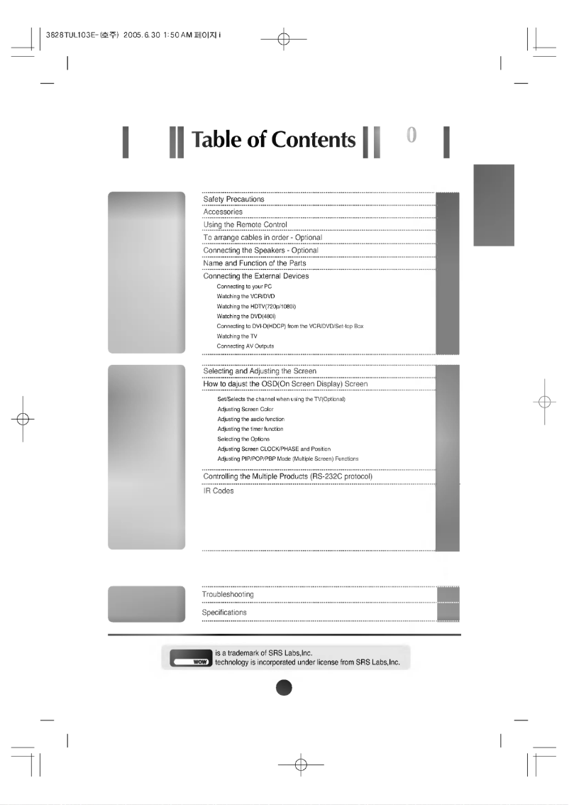 Imagen de la primera página del manual del dispositivo L4200TFK