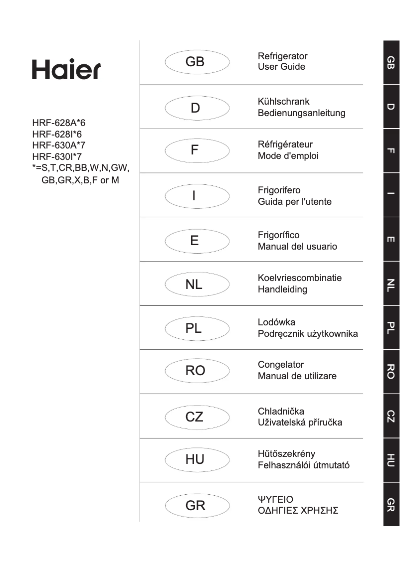 Página 1 del manual Manual de instrucciones Haier HRF-630AM7