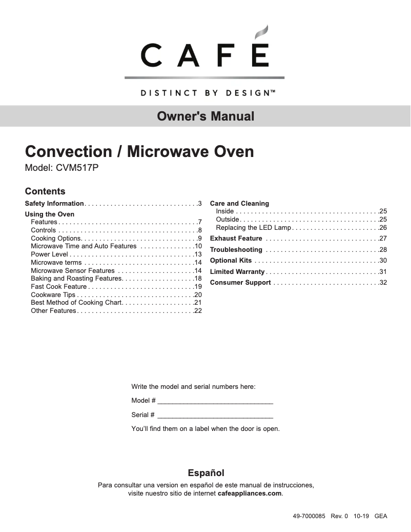 Página 1 del manual Manual de usuario Café CVM517P2MS1