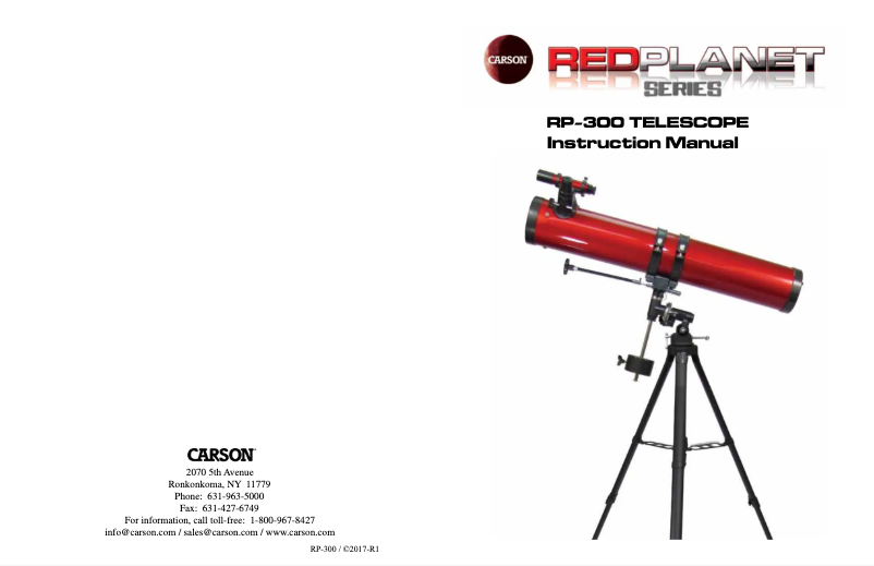 Página 1 del manual Manual de usuario Carson RedPlanet RP-300