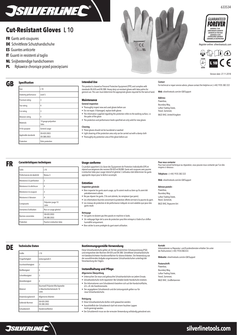 Página 1 del manual Manual de usuario Silverline 633534