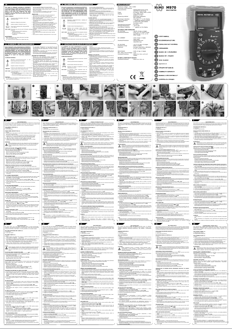 Página nº 1 - Manual de usuario Elro M970