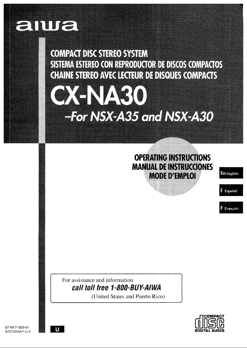 Página nº 1 - Manual de usuario Aiwa NSX-A35